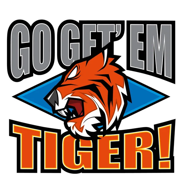 Πηγαίνετε Get Em Tiger — Διανυσματικό Αρχείο