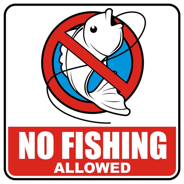 Balık tutma yok - vektör