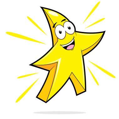 Sarı yıldız vektör karakter