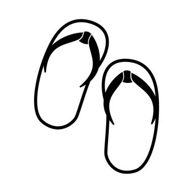 Sandalet simge vektör çizim