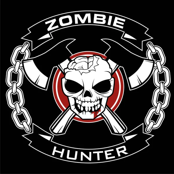 Zombie Hunter Logo Vector — Vector de stock