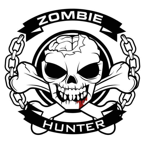 Símbolo Zombie Hunter — Vector de stock