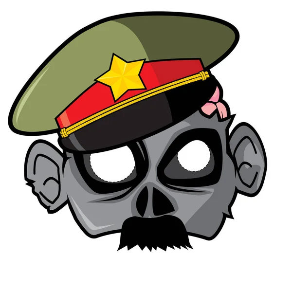 Cadılar Bayramı vektör kağıt maske - genel zombi