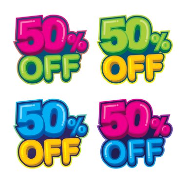 Promosyon afişi veya poster tasarımı için vektör metin logosu, sembol, simge şablonu