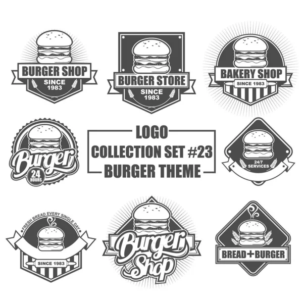 Yiyecek deposu, kafe ve restoran için vektör logosu, rozet, sembol, ikon tasarım koleksiyonu