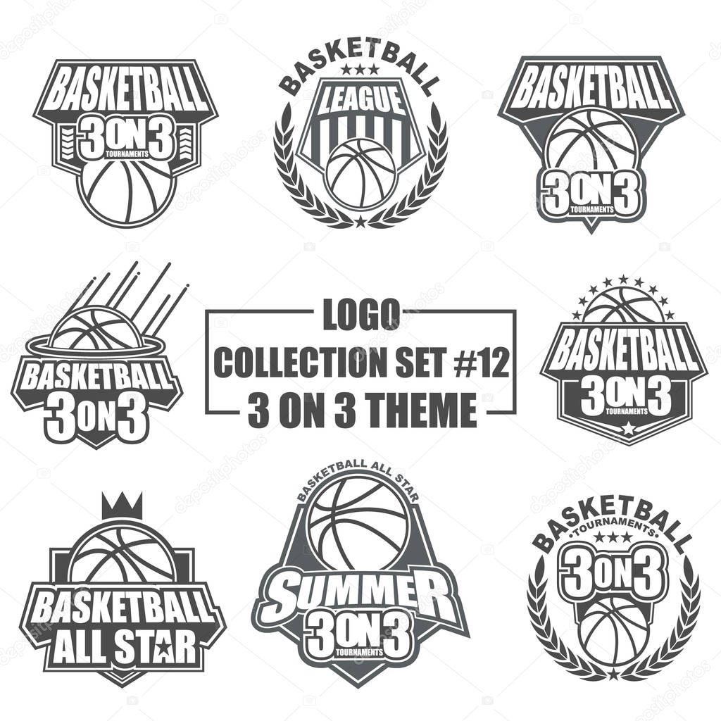 Vector logo, badge, symbol, icon template design collection set with sport theme