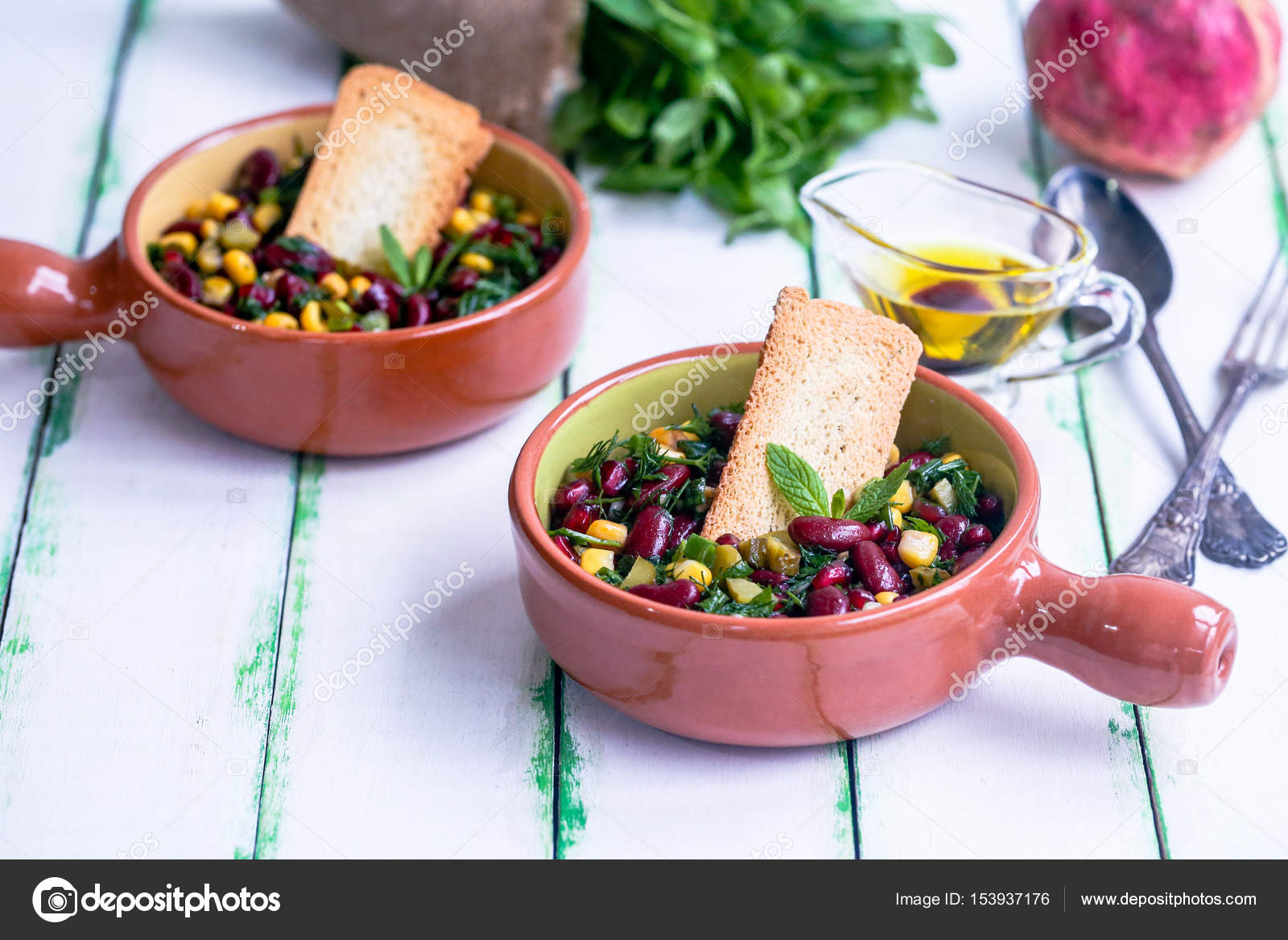 Naneli Fasulye Salatası Naneli Fasulye Salatası