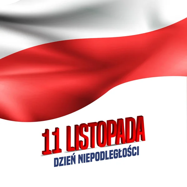 Ilustración Vectorial Sobre Tema Día Independencia Polonia Traducir Texto Polaco — Archivo Imágenes Vectoriales