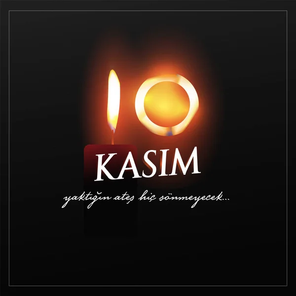 vektör illüstrasyon. 10 kasım anma tarihi 10 Kasım ölüm günü Mustafa Kemal Atatürk , Türkiye Cumhuriyeti'nin ilk cumhurbaşkanı. çeviri Türkçe. 10 Kasım saygı ve hatırla.