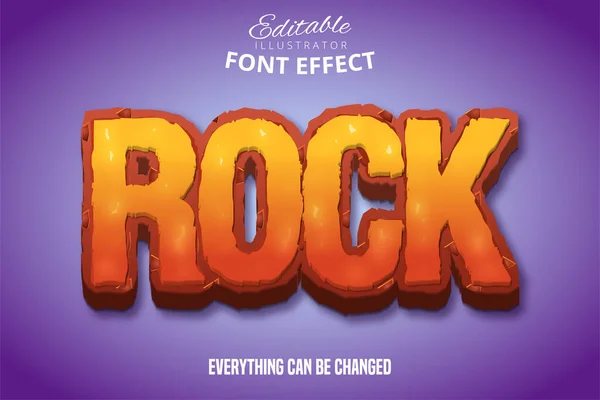 Rock Text Redigerbar Teckensnittseffekt — Stock vektor