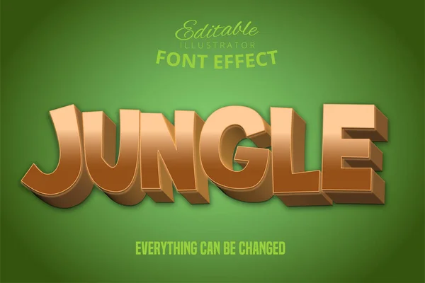 Jungle Text Editable Font Effect — Stock Vector