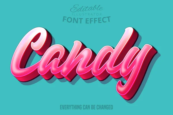 Candy Text Editable Font Effect — Stock Vector