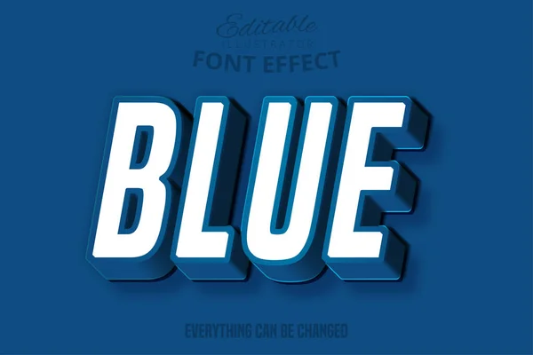 Класичний Синій Стиль Тексту Редагується — стоковий вектор