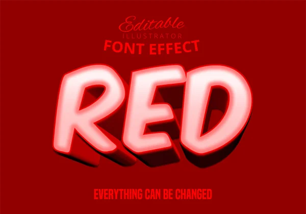 Красный Текст Редактируемый Текст — стоковый вектор