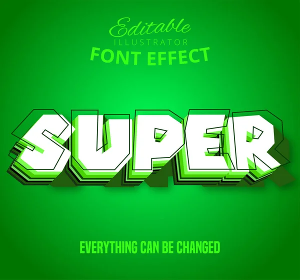 Super text, editable text effect
