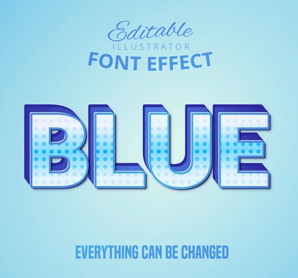 Texto Azul Estilo Texto Editable — Vector de stock