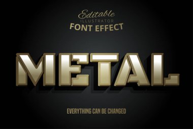 Film başlığı için sinematik metin efekti, metal metin efekti