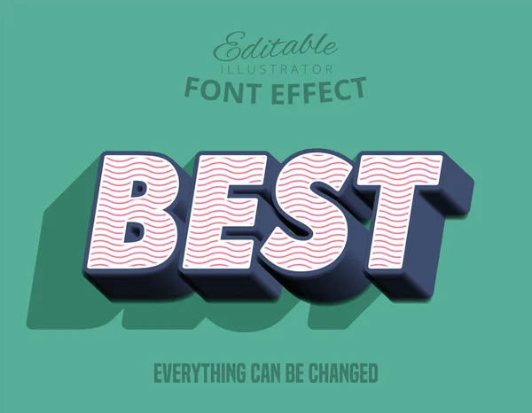 Mejor Texto Efecto Fuente Editable — Vector de stock