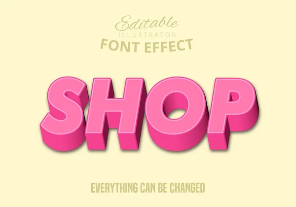 Boutique Texte Style Texte Modifiable — Image vectorielle