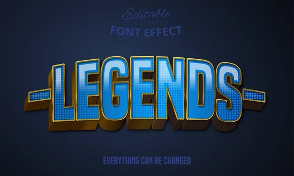 Legends Text Editable Font Effect — Stock Vector