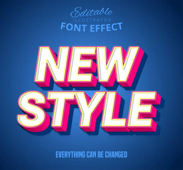 Nouveau Texte Style Effet Texte Modifiable — Image vectorielle