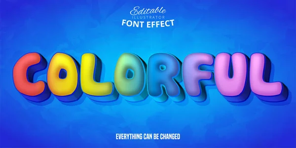 Colorful text effect, editable text