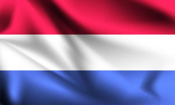 Die Niederländische Flagge Weht Wind Teil Einer Serie Niederlande Schwenken — Stockvektor