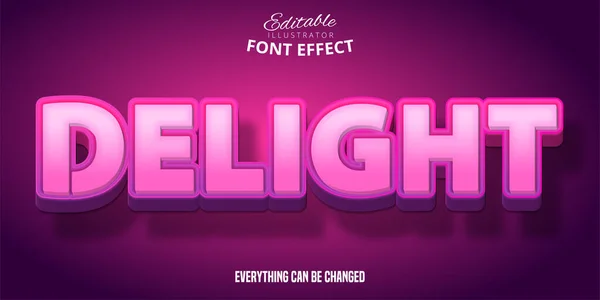 stock vector Delightful pink text style, editable text effect