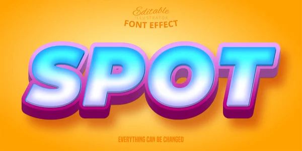 Spot Text Editable Font Effect — Stock Vector