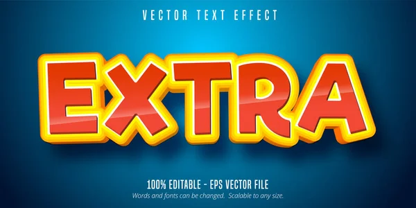 Extra Szöveges Effektus Szerkeszthető Betűtípus — Stock Vector