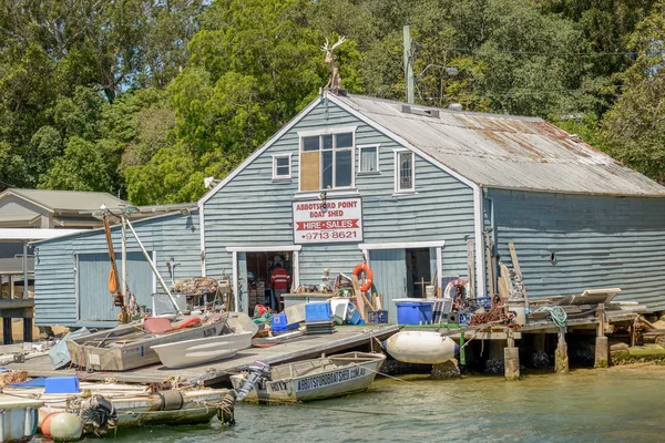 Abbotsford Boatshed at Harbour — Stock Photo, Image