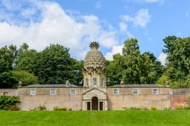 The Dunmore Pineapple building in Dunmore Park, Airth, Scotland. Built 1761 as estate summer house and garden folly. clipart