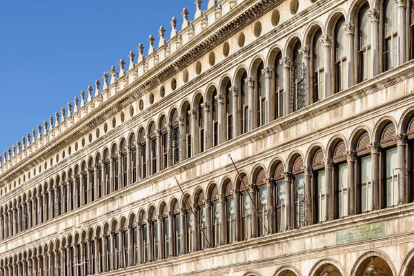Arc Fenêtres Façade Sur Piazza San Marco Venise Italie — Photo