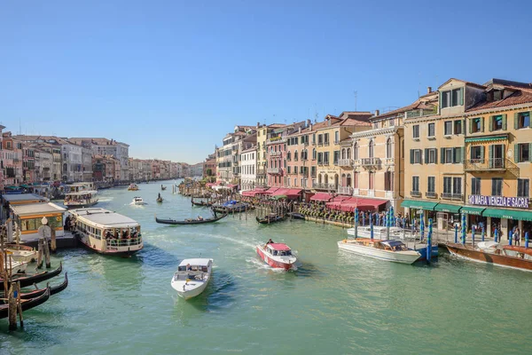 Venice Italy October 2017 View Grand Canal Railto Bridge Venice — Stock Photo, Image