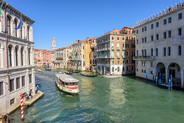 Venice Itália Outubro 2017 Vista Grande Canal Ponte Ferroviária Veneza — Fotografia de Stock