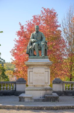 Louis Pasteur 'ün bronz heykeli Arbois, Fransa, Jura' da, heykeltıraş Horace Daillion tarafından 1901 'de yapıldı..