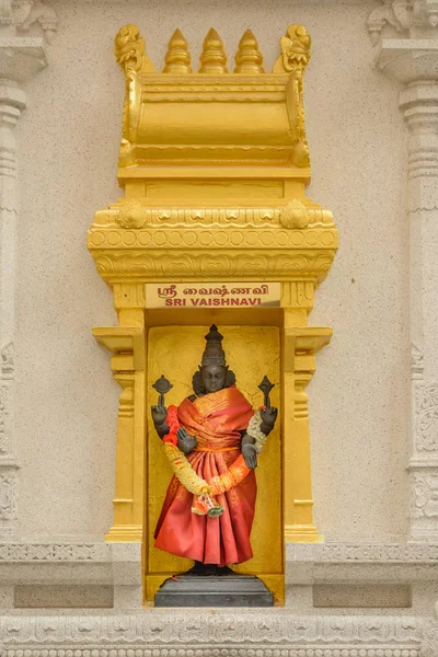Сінгапур Сінгапур Жовтня 2016 Статуя Шрі Vaishнаві Шрі Veerama Kaliamman — стокове фото