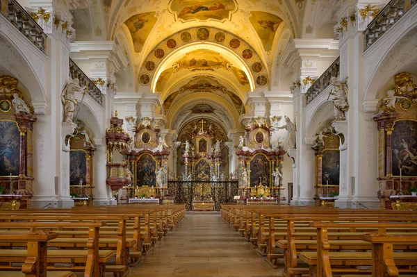 圣彼得 2019年10月27日 德国巴登 符腾堡黑森林中的圣彼得巴洛克修道院教堂的内部 — 图库照片