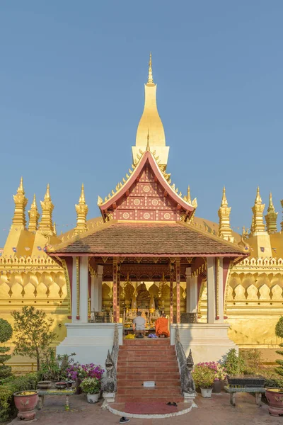Єнтьян Лаос Лютого 2019 Wat Phra Luang Vientiane Laos — стокове фото