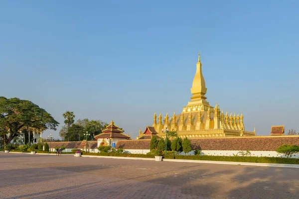 Єнтьян Лаос Лютого 2019 Wat Phra Luang Vientiane Laos — стокове фото