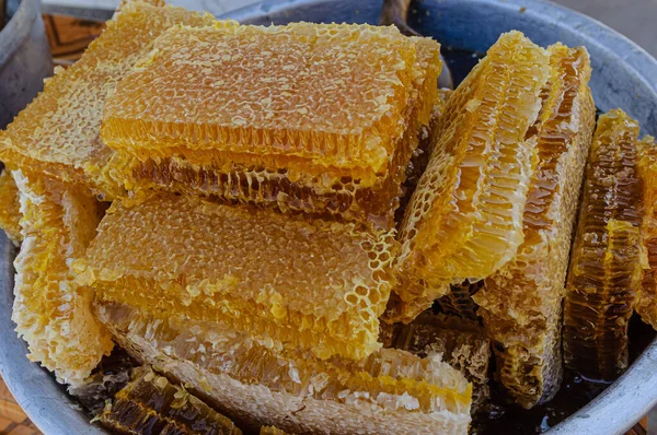 Nids Abeilles Frais Vendre Sur Marché — Photo