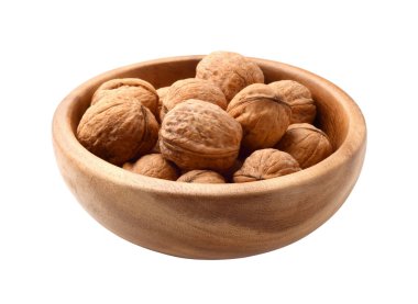 Ceviz ahşap plaka üzerinde beyaz izole