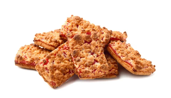 Galletas con mermelada aislada en blanco —  Fotos de Stock