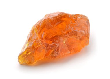 Bir parça üzerinde beyaz izole reçine