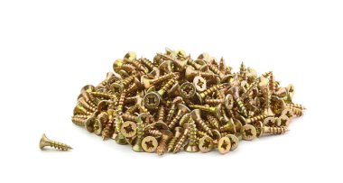 beyazda izole edilmiş vidalar