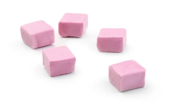 Caramelle rosa isolate su bianco — Foto Stock