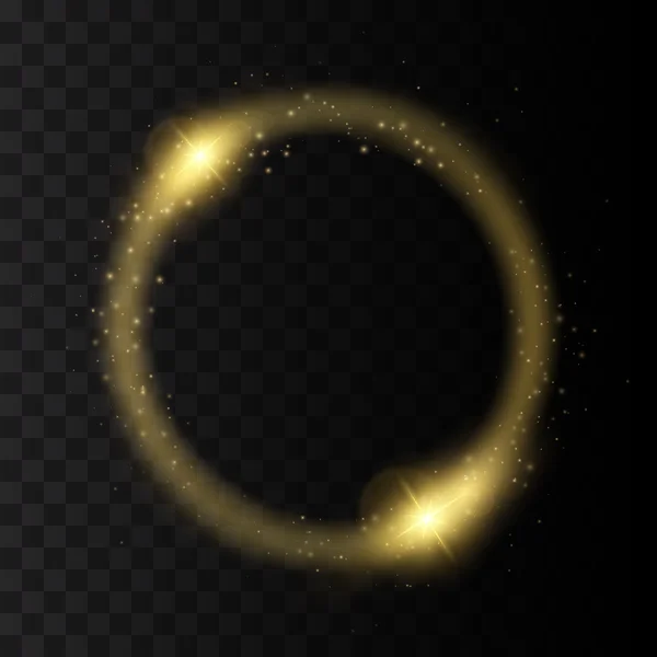ライトと丸い光沢のあるフレームの背景。抽象的な豪華な光のリング。ベクトル — ストックベクタ