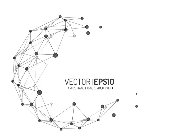 Geometrik vektör arka plan iş veya bilim sunumu için. Bağlantı kavramı