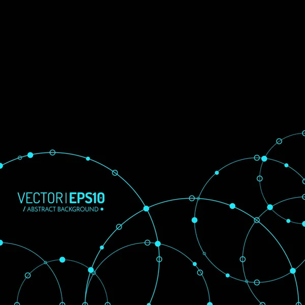 Vektor-Technologie-Konzept. Verbundene Linien und Punkte. — Stockvektor