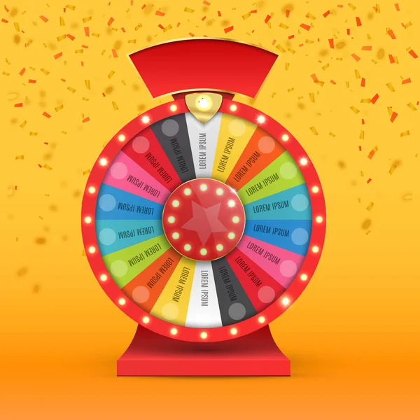 Kleurrijke wiel van geluk of fortune infographic. Vector — Stockvector